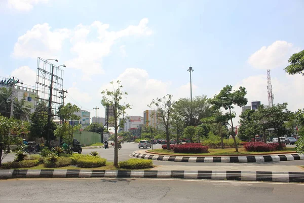 Intersection City Semarang Which Has Variety Plants — ストック写真