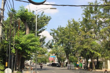 Sokakların durumu sakin, yanlarında ağaçlar ve kaldırımlar var.