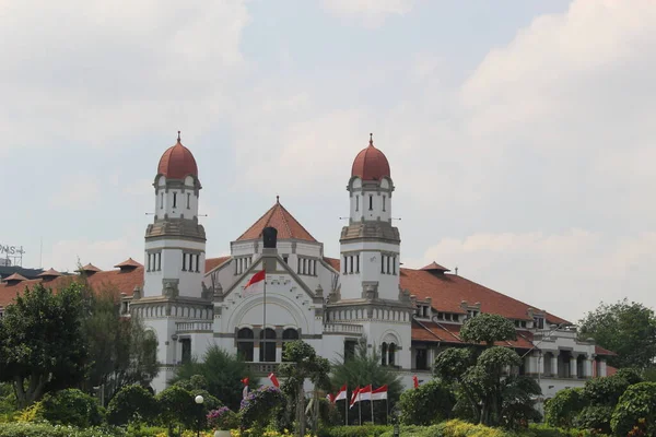 Budynek Lawang Sewu Zabytkowy Budynek Który Wiele Drzwi — Zdjęcie stockowe