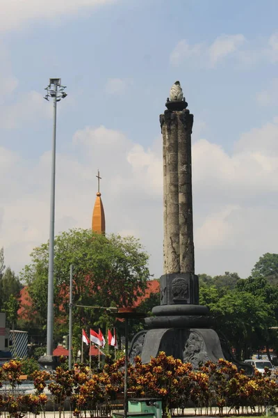 Bâtiment Tugu Muda Est Point Repère Ville Semarang Parce Une — Photo