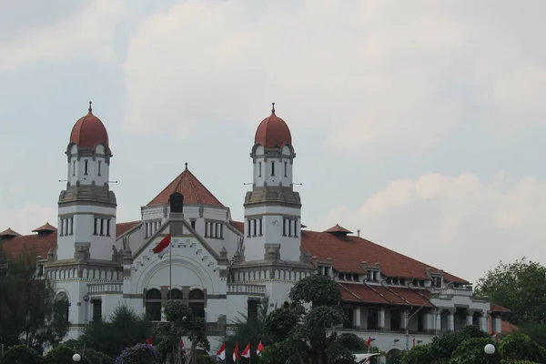 Edificio Lawang Sewu Antiguo Edificio Que Hito Ciudad Semarang —  Fotos de Stock