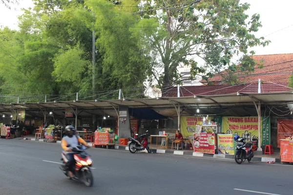 One Street Food Locations City Semarang Serves Variety Snacks Typical — Fotografia de Stock