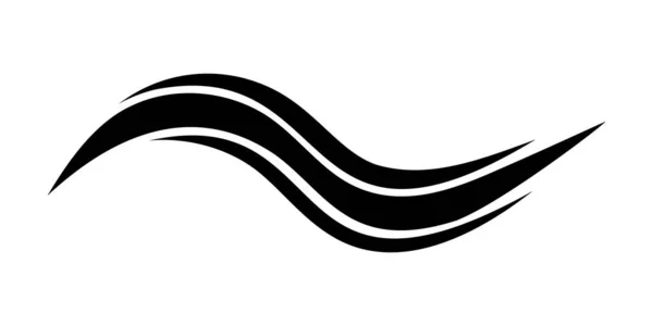 Swoosh mar ola logotipo plantilla para el turismo icono del agua está diseñado — Vector de stock