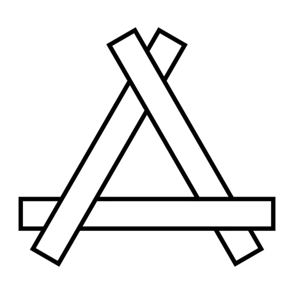Triângulo de placas de reparação do logotipo e construção — Vetor de Stock