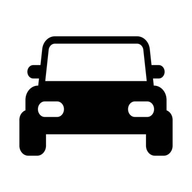 Jip pikap araba ön görünüm çizgi film biçimi, logo şablonu