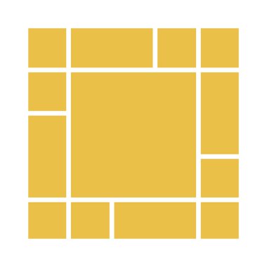 Fotoğraf ve resim çerçeveleri, fotoğraf kolajı, ruh hali tablosu markalaştırma sunumu, stok illüstrasyonu