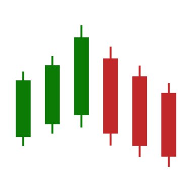 Şifreli para ve borsa ticaretinin analizi için mumlarla yapılan ticaretin yükselme grafiği.