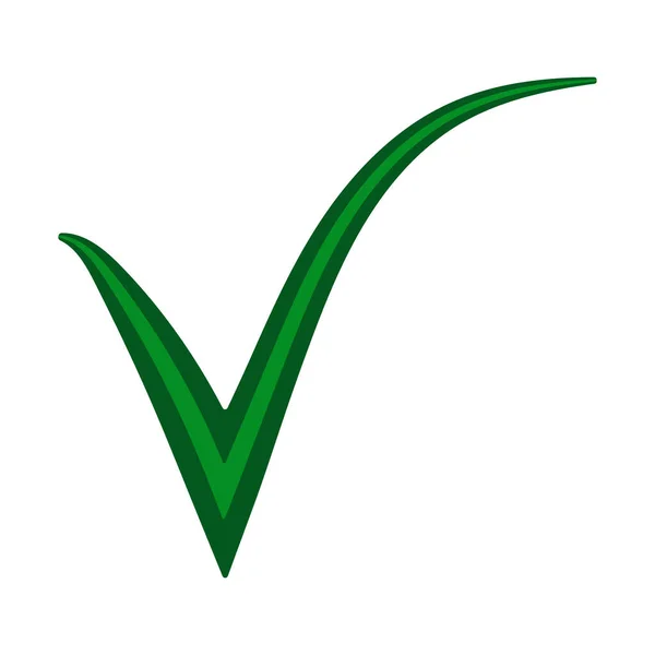 Dupla zöld ellenőrző jel jóváhagyási megerősítő jel, ellenőrző jel, készletábra — Stock Vector