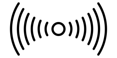 Akıllı telefon parmak izi sensör simgesi, basit doğrusal logo çizimi