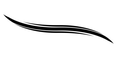 Kaligrafi seyahat ögesi olarak kıvrımlı hat, vektör, kurdele, zarifçe eğri çizgi