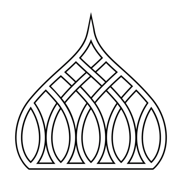Mezquita cúpula árabe islámica, el logo Arab resort chic dome apartments stock illustration — Vector de stock