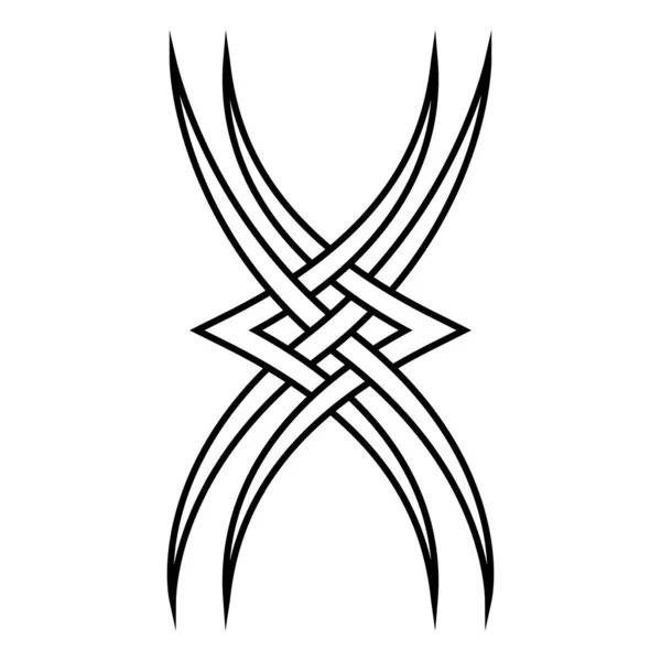 Logo del tatuaje intersección rayas garras de dragón, ilustración de stock — Vector de stock