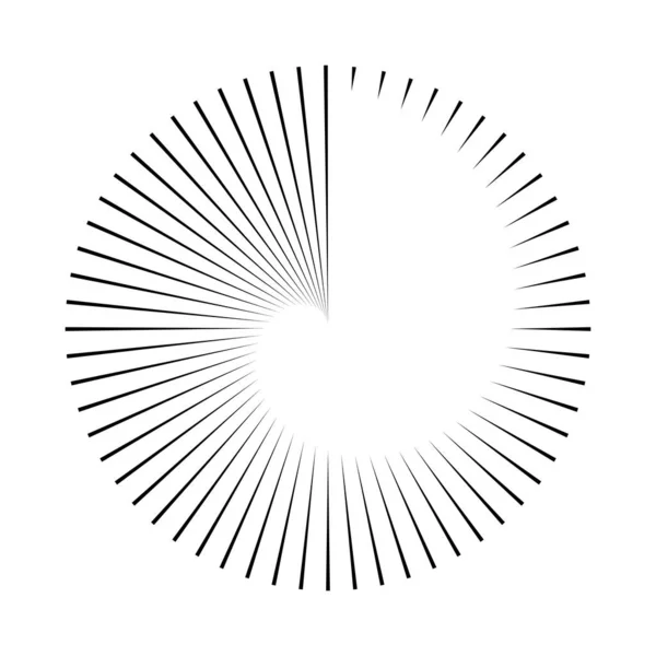 Ränder runt cirkeln logotyp nedräkning, vektor cirkulär ikon med ränder runt omkretsen, tidstecken — Stock vektor