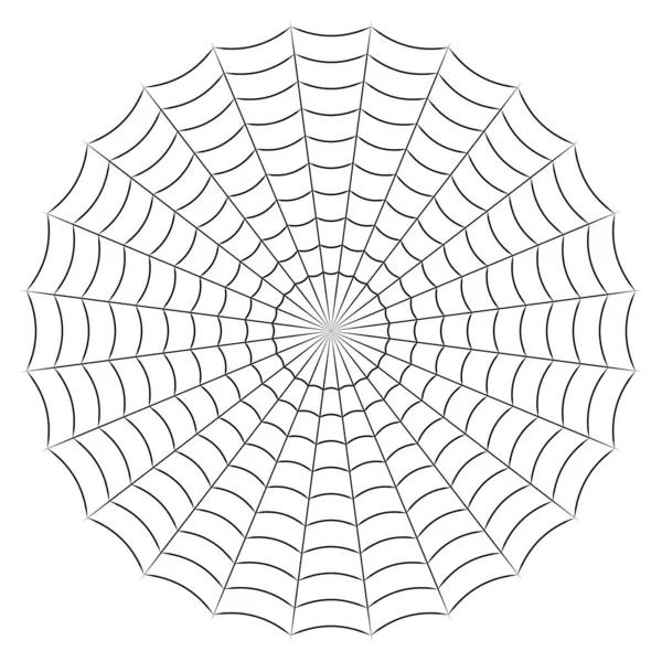Rund spindel spindelväv enkel linjär stock illustration — Stock vektor