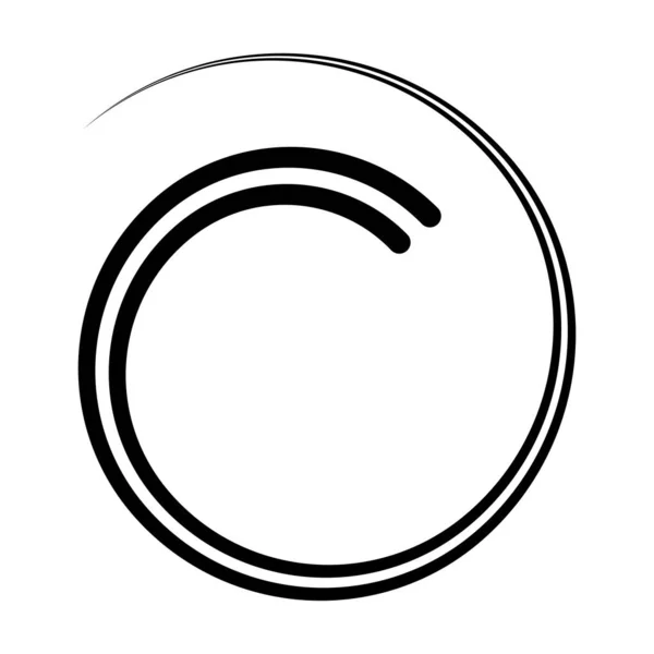 Podwójny okrągły szablon logo spiralne, ilustracja — Wektor stockowy