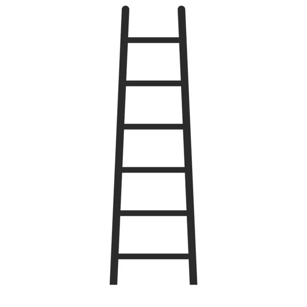 Échelle avec échelons pour grimper au sommet, illustration de la souche escabeau — Image vectorielle