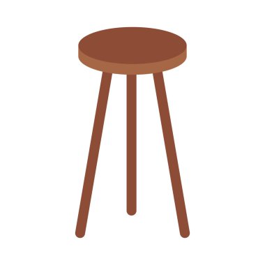 Üç ayaklı bar taburesi, ahşap tabure çizimi