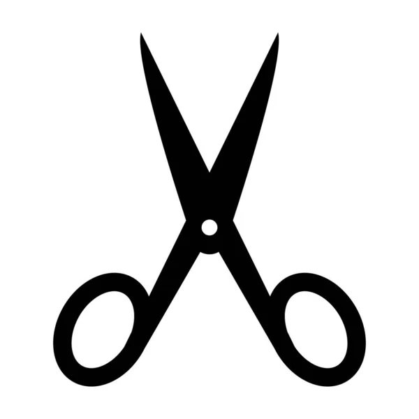 Nożyczki krawieckie do cięcia materiału cięcia ilustracja — Wektor stockowy