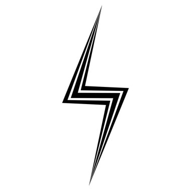 Logo üçlü şimşek şimşek yıldırımı stoğu, yıldırım simgesi çizimi