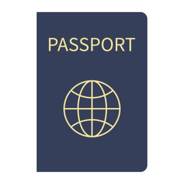 Başka bir ülkeye seyahat için uluslararası mavi pasaport.