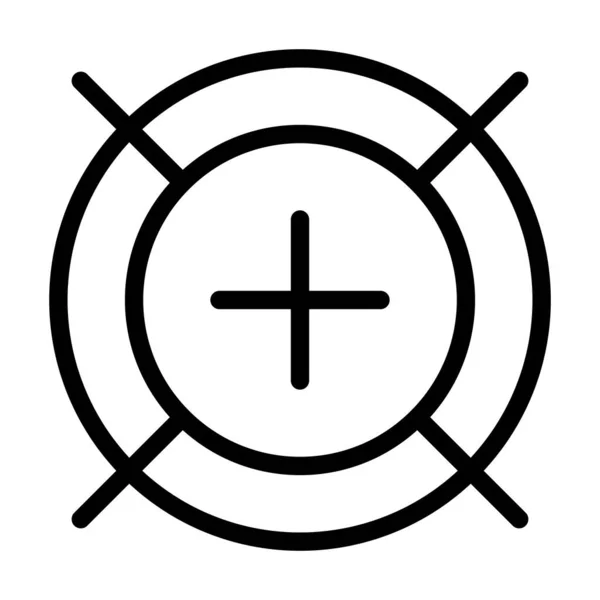 Icono de calibración círculo anillo con cruces para la alineación ajuste fino calibración stock ilustración — Archivo Imágenes Vectoriales