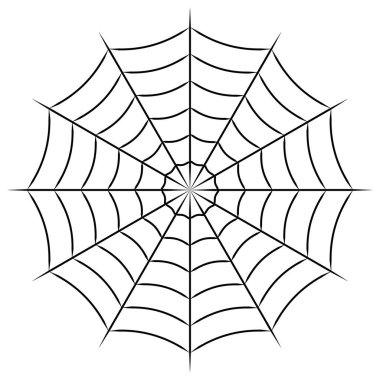 Yuvarlak ağ vektör ızgara sembolü, karışıklık işareti ve örümcek kapanı ızgarası