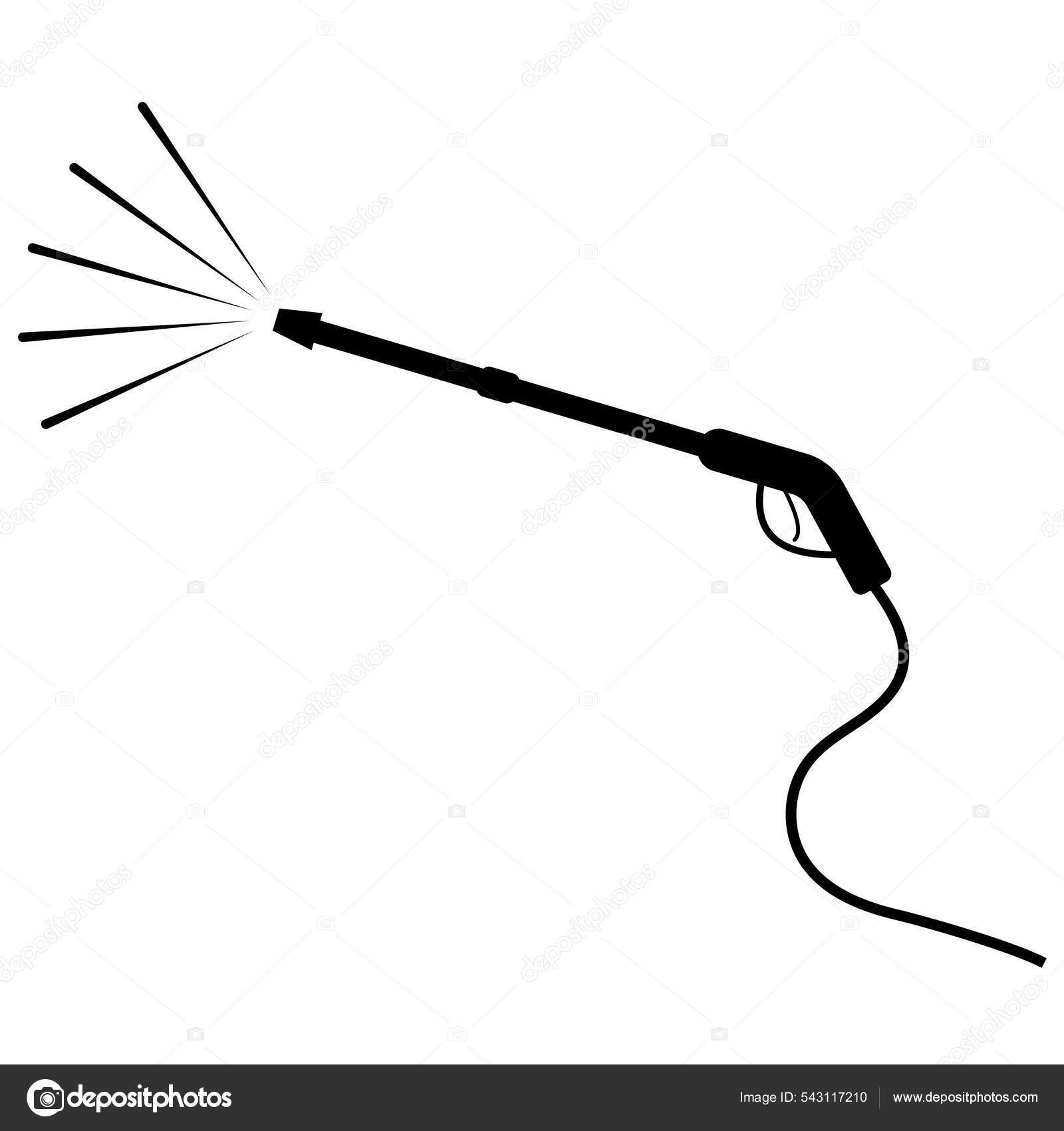 High pressure washer gun car wash water gun stock illustration Stock