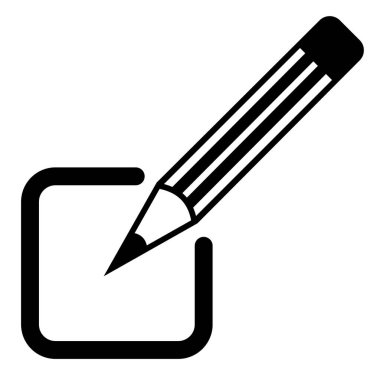 Kalem sembolü düzenleme için kare çerçeve