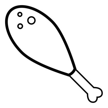 Simge yemek eti, kızarmış tavuk budu, logo fast food lokantası kızarmış bacak.