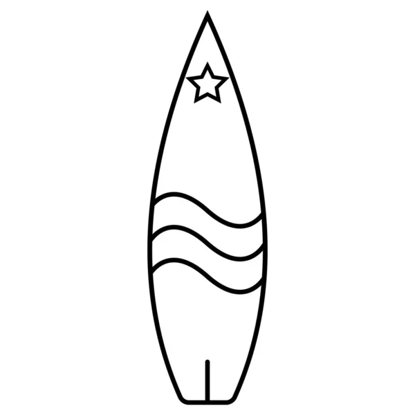 Sörf tahtası simgesi, deniz dalgalı sörf şampiyonu logosu — Stok Vektör