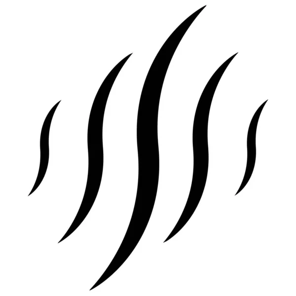 Icono de evaporación de vapor, concepto de difusión de aroma de rayas onduladas — Archivo Imágenes Vectoriales
