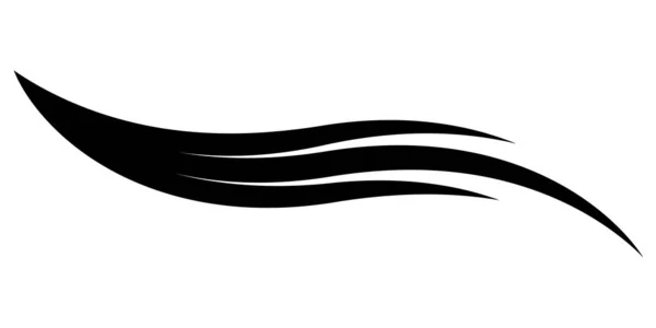 Літаюча крива вигнута смуга, крила, які літають на шведську лінію — стоковий вектор
