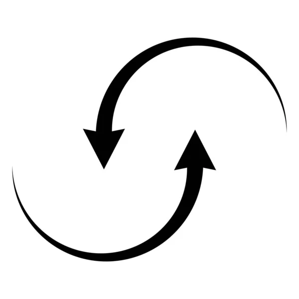 Ícone de transição de energia, interruptor de reset, seta circular — Vetor de Stock