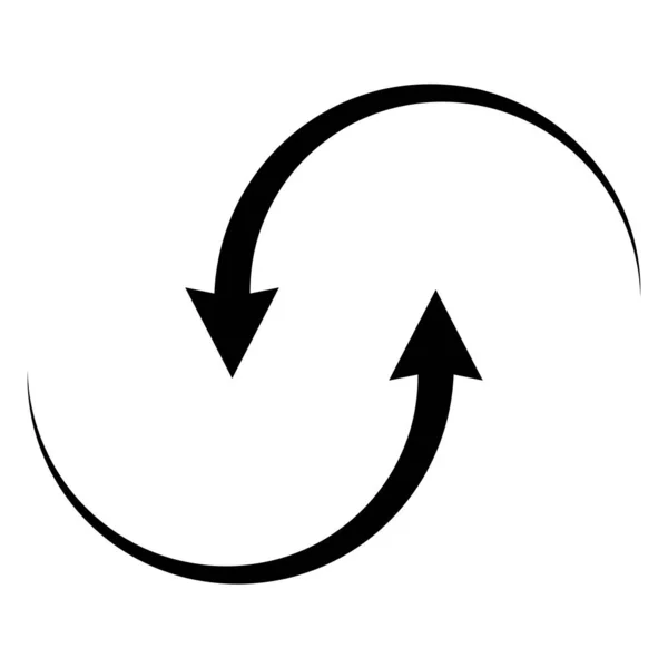 Energietransitiepictogram, resetschakelaar, ronde pijl — Stockvector