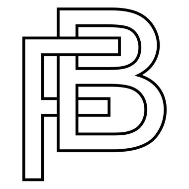 Logo işareti, fb bf simgesi fb harfleri birbirine karışmış f b