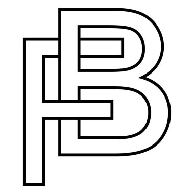Logo işareti, fb bf simgesi nft fb, birbirine karışmış f b harfleri