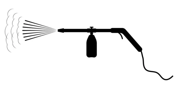 Pistola de lavado bomba de alta presión con agente espumoso, champús de espuma para lavar coches — Archivo Imágenes Vectoriales