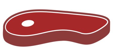 Izgara biftek, kızartma için çiğ et, jambon şiş kebap ikonu