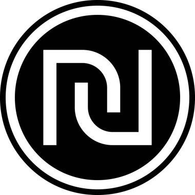 İsrail Şekeli para birimi simgesi, vektör çizim şekel para birimi