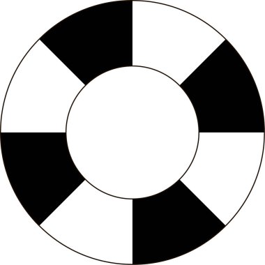 Bilgi elemanları sektör çemberi simit, sektör şeması iş şablonunu analiz