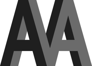 Aaa m logosu, inşaat binası 3D logo simgesi.