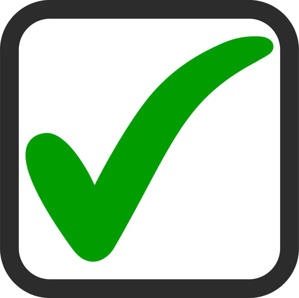 Icons Yes Voting Green Tick Voting Square — стоковый вектор