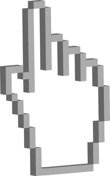 Index Curseur Main Composé Cubes Pointeur Doigt — Image vectorielle