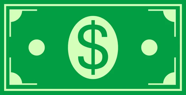 Icoane Bani Dolar Pachet Plat Numerar Simbol Plată Bani — Vector de stoc
