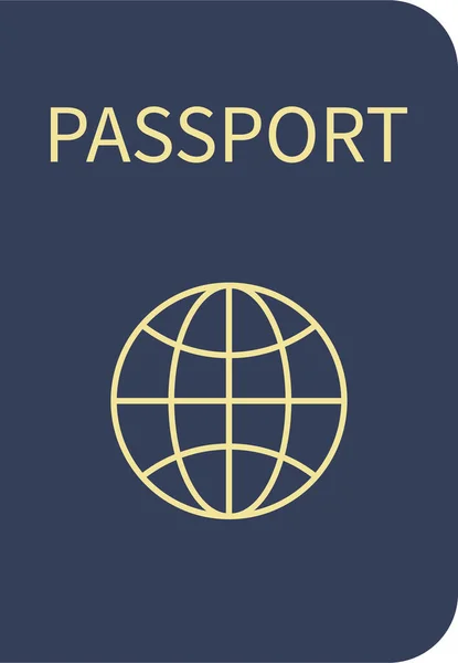 Passaporte Azul Internacional Viajar Outro País Ilustração Estoque — Vetor de Stock