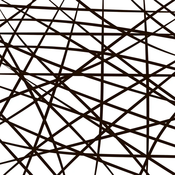 Schnittende Linien Streifen Zufälliges Raster Dickicht Zweige Modern Stilvolles Muster — Stockvektor
