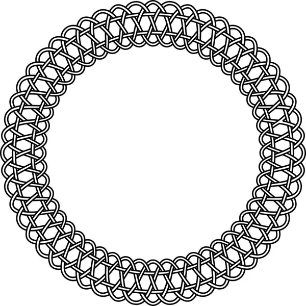 Kant Rozet Macrame Rond Frame Macrame Knopen — Stockvector