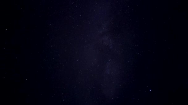 Rotation Night Starry Sky Comets Meteors Astronomical Background Starry Sky — Vídeo de Stock