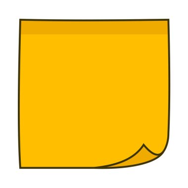 Icon note sticky post sticker line memo paper, outline stroke