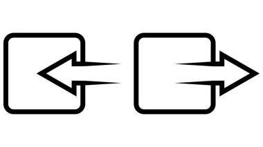 Simge girişi, çıkışı internet girişi tahliye alanı oku